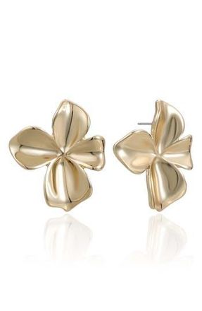 Ettika Flower Stud Earrings in Gold at Nordstrom Rack