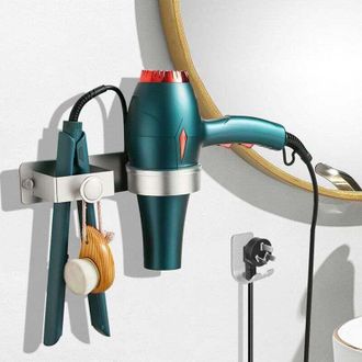 OEM Soporte De Pared Para Secador De Pelo, Soporte Para Secador Y Plancha De Pelo Para Ba&ntilde;o/dormitorio/hotel, Soporte Para Secador De Pelo Con Gancho/adhe