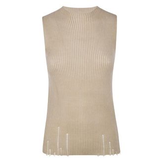 Uma Wang Sleeveless Tops - Dames - Tops zonder mouwen - Beige - L - Tops