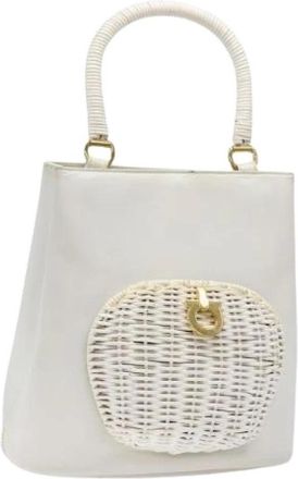 Ferragamo Pre-owned Handtas - Dames - Vintage Handtas - Wit - ONE Size - Leer - Vintage
