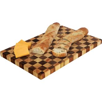 MegaChef 16.5 x 10.5 Inch Acacia Wood and Rubber Wood Cutting Board in Brown at Nordstrom