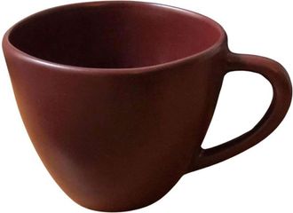 Decoclico Set de 4 tazas de cer&aacute;mica roja terracota