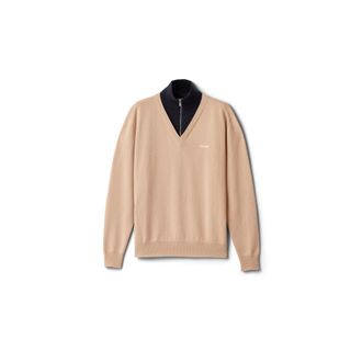 Miu Miu Cashmere Turtleneck Sweater, Woman, Albino White/blue, Size 38