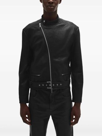 Ann Demeulemeester Giacca in pelle - Nero