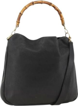 Gucci Pre-owned Handbags, female, Black, Size: ONE SIZE Pre-owned Vintage Shoulder Bag