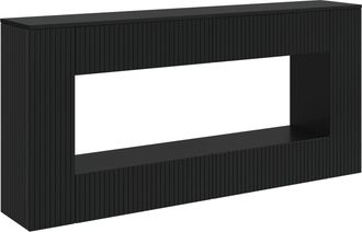 vidaXL Mesa Consola Negro 155 X 29 X 74 Cm Madera De Ingenier&iacute;a Vidaxl