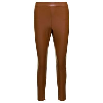Michael Kors ECO Leather Leggings - female - Michael Kors - Leggings - Brown - 2XL - Trousers