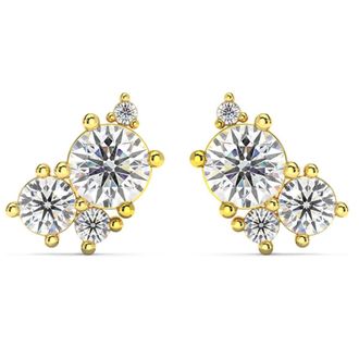 Pompeii3 G/VS 2.50Ct Diamond Studs Bouquet Earrings 14k Gold Lab Grown 11.5mm