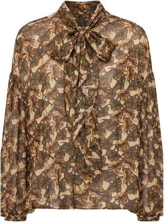 Max Mara Ballata Blouse - Dames - Overhemden - Veelkleurig - S - Chiffon - Overhemden