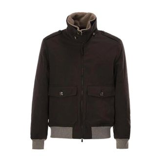 Brunello Cucinelli Shearlingkraag Bomberjack - Heren - Jassen - Bruin - Maat: M Katoen