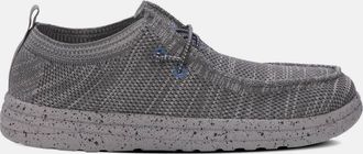 Lamofootwear Mens Michael Knit Lamolite Deck Shoe In Grey