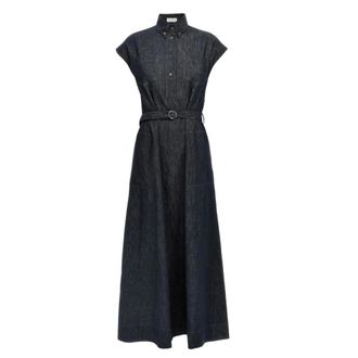 Brunello Cucinelli Abito camicia in denim - - Dresses - Donna - Blu - M