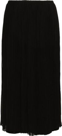 Fabiana Filippi pliss&eacute; midi skirt - women - Silk/Acetate - 44 - Black