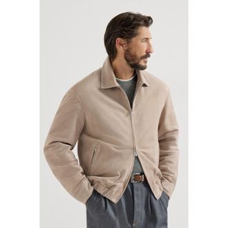 Brunello Cucinelli Suede jacket in Yuta at Nordstrom, Size Xxx-Large Eu