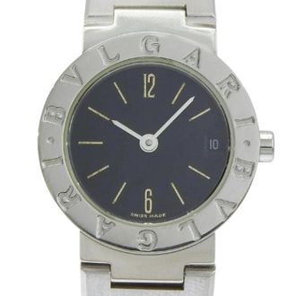 Bulgari Pre-owned Stainless Steel Watch Bb 23Ss - Dames - Vintage Horloges - Zwart - ONE Size - Vintage