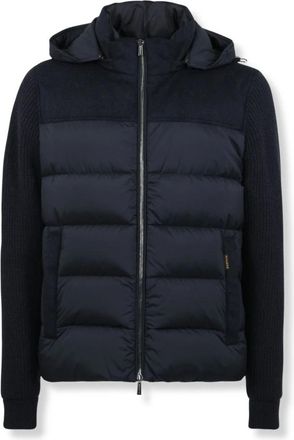 Moorer Allori-Lsm - Heren - Winterjassen - Blauw - L - Wol - Jassen