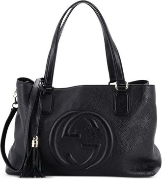Gucci Borsa tote Soho Working media in pelle - Nero