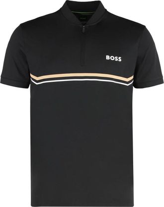 HUGO BOSS Polo Shirt met Seamless Bodymapping - Heren - Polos - Zwart - XL - Polyester - Tops