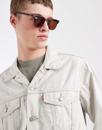 Levi's Giacca trucker di jeans comoda &eacute;cru-Bianco