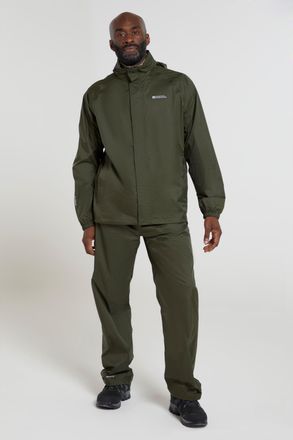 Mountain Warehouse Heren Pakka waterdichte overbroek (Kaki Groen)