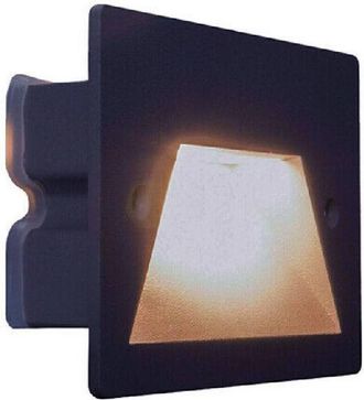 Trade Shop Trade Shop Traesio - Trade Shop - Segnapasso A Led 3 W Faretto Applique Luce Fredda Calda Naturale Ip65 Es49 Nero