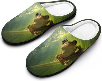 Generic Frog Mens Slippers Comfortable And Non-slip Cotton Slipper Shoe for House
