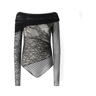 Pinko Tops - Dames - Bodies - Zwart - M - Nylon - Tops