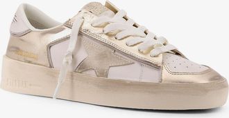 Golden Goose Womens Low-Top Leather Sneakers Stardan White Trainers