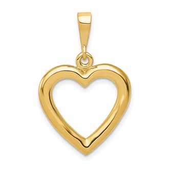 Diamond2Deal 14k Yellow Gold Polished Heart Pendant