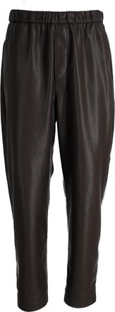 Nanushka Jain Okobor Alt-Leather Relaxed Pants in Black Polyester