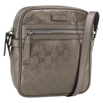 Gucci Pre-owned Cross Body Bags, female, Brown, Size: ONE SIZE Pre-owned Vintage PVC Shoulder Bag