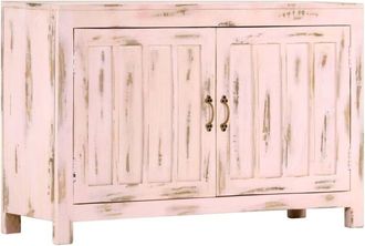 vidaXL Vidaxl - Aparador De Madera Maciza De Mango Rosa Claro 110x35x70 Cm