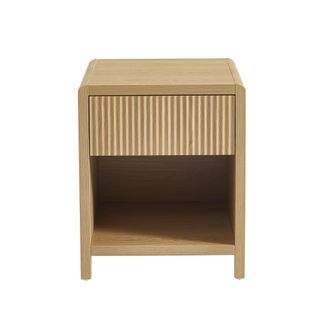 DRAWER Mesita de noche con efecto roble