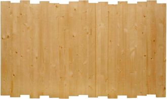 Hannun Cabecero de cama de madera color marrón claro para cama de 135 cm