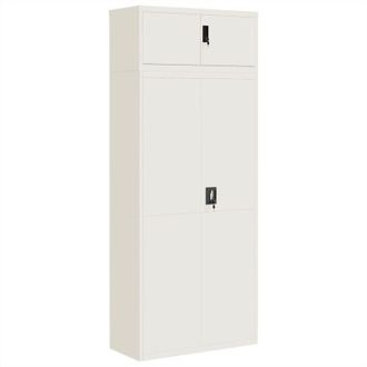 vidaXL File Cabinet White 90x40x220 cm Steel Vidaxl