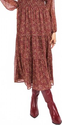 Sadie & Sage Candlelight Midi Dress In Burgundy