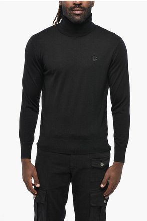 Dsquared2 Virgin Wool Turtleneck Sweater with Embossed Monogram size Xxl
