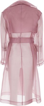 Antonelli Womens Trench Coat Valmorea Pink Silk