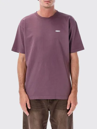 Obey T-shirt in puro cotone con stampa grafica e logo a contrasto sul davanti