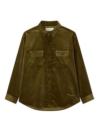 Man On The Boon. corduroy chest-pocket shirt - men - Cotton - M - Green