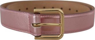 Dolce & Gabbana Prachtige Riem - unisex - Riemen - Roze - ONE Size - Leer - Accessoires