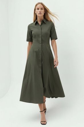 Exquise Rylie Midi Dress in Khaki at Nordstrom, Size Xx-Large