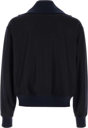 Jil Sander Mens Sweatshirt Cardigan Navy Wool