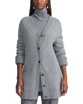 Lafayette 148 New York V-Neck Buton Front Cardigan