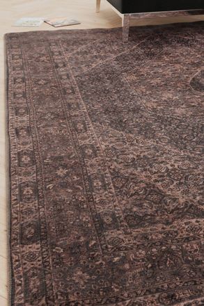 Kukoon Distressed Taupe Soft Washable & Liquid Repellent Living Room Area Rug in Walnut | Size: 160 cm x 230 cm