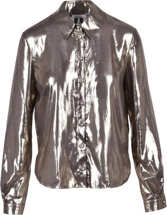 Patrizia Pepe overhemd - Dames - Overhemden - Geel - L - Polyester - Overhemden