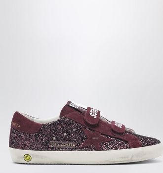 Golden Goose Old School sneakers in burgundy glitter