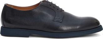 Doucal's Unlined Blue Leather Lace-Up
