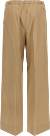 Moncler Womens Beige Cotton Casual Pants