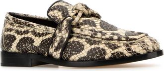 Bottega Veneta Womens Multicolor Leather Astaire Loafers Onyx Mocassini